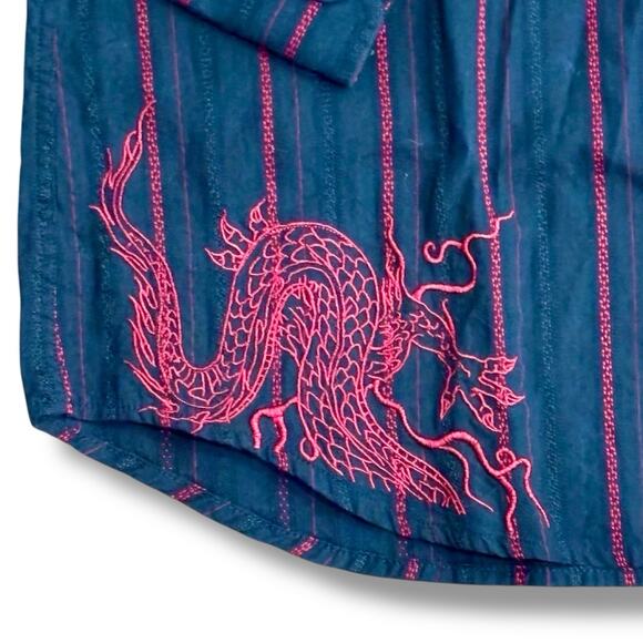 Vintage Fender DaVinci Men’s Size S Dragon Embroidered Western Shirt - Picture 4 of 7